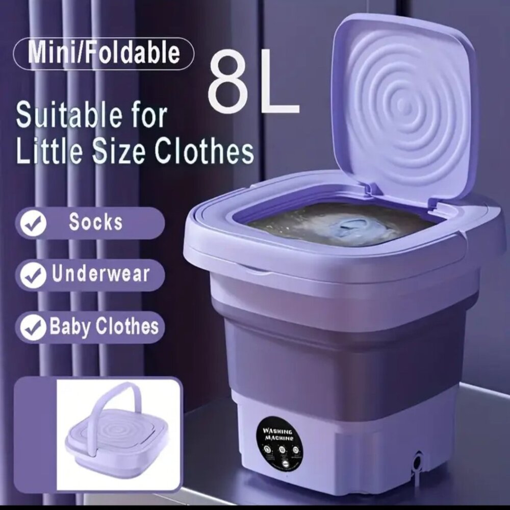 Portable Washing Machine Mini Washer Foldable Washer and Spin Dryer Small Travel